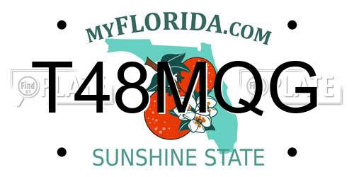 T48MQG Florida License Plate