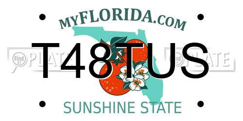 T48TUS Florida License Plate