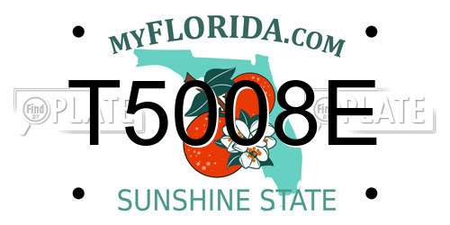 T5008E Florida License Plate