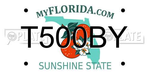 T500BY Florida License Plate