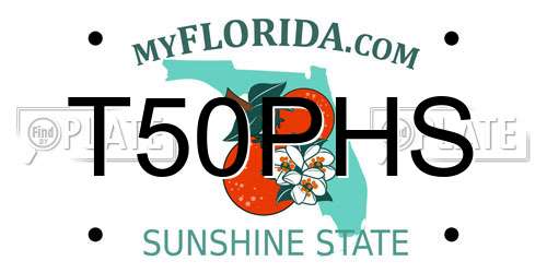 T50PHS Florida License Plate