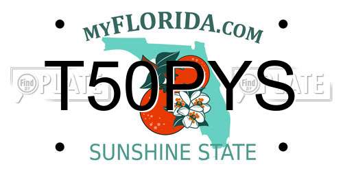 T50PYS Florida License Plate