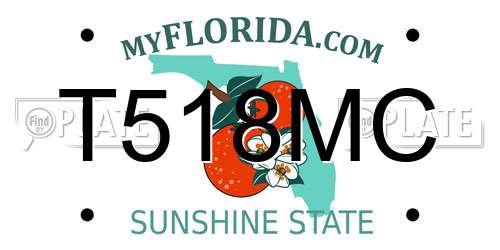 T518MC Florida License Plate