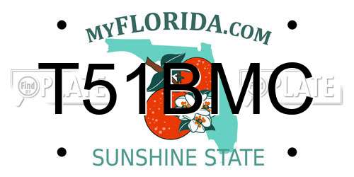 T51BMC Florida License Plate
