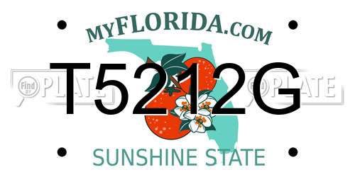 T5212G Florida License Plate