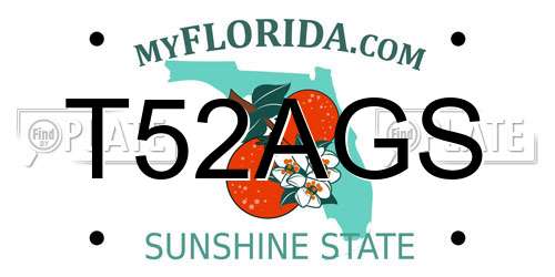 T52AGS Florida License Plate
