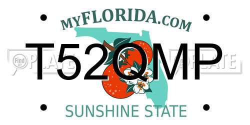 T52QMP Florida License Plate
