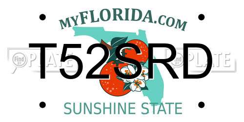 T52SRD Florida License Plate