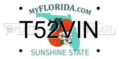 T52VIN Florida License Plate
