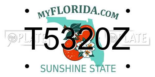 T5320Z Florida License Plate