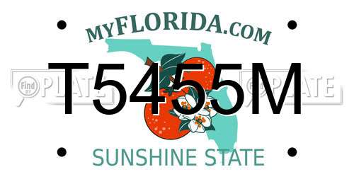 T5455M Florida License Plate