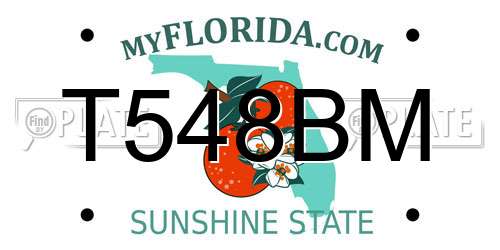T548BM Florida License Plate