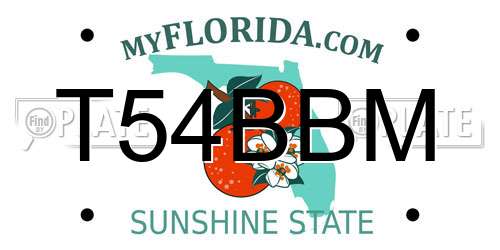 T54BBM Florida License Plate