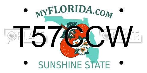 T57CCW Florida License Plate
