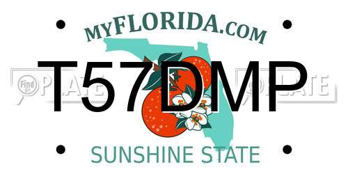 T57DMP Florida License Plate
