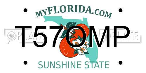 T57OMP Florida License Plate