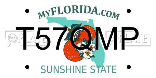 T57QMP Florida License Plate