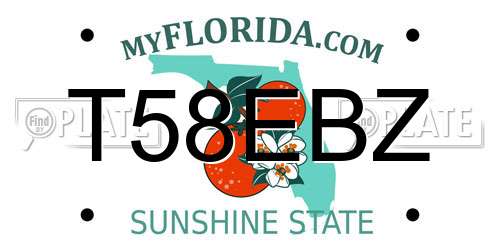 T58EBZ Florida License Plate