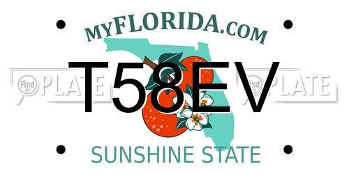 T58EV Florida License Plate