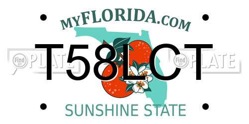 T58LCT Florida License Plate