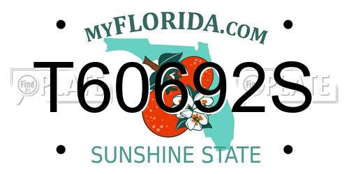 T60692S Florida License Plate