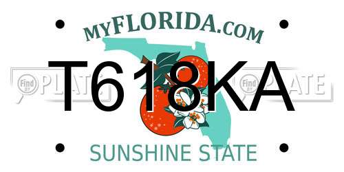 T618KA Florida License Plate