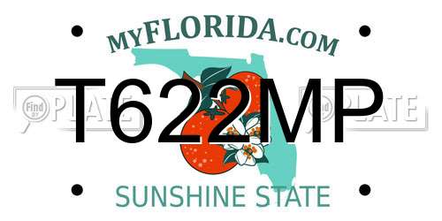 T622MP Florida License Plate