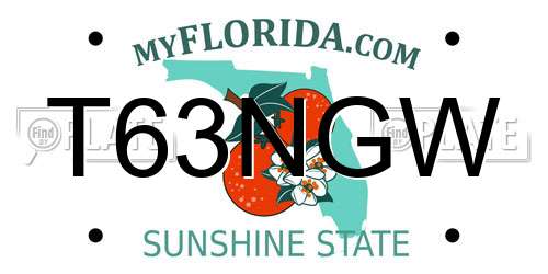 T63NGW Florida License Plate