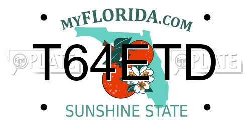 T64ETD Florida License Plate