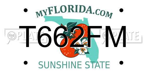 T662FM Florida License Plate