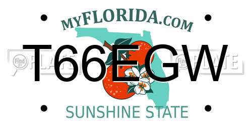 T66EGW Florida License Plate