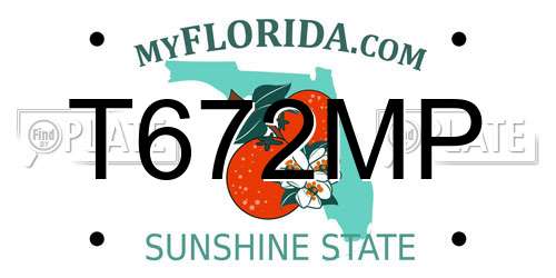 T672MP Florida License Plate