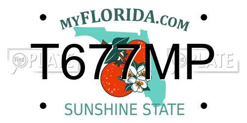 T677MP Florida License Plate
