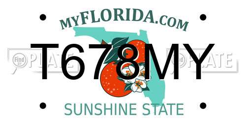T678MY Florida License Plate