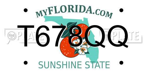 T678QQ Florida License Plate