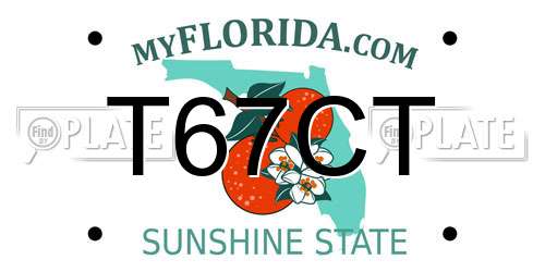 T67CT Florida License Plate