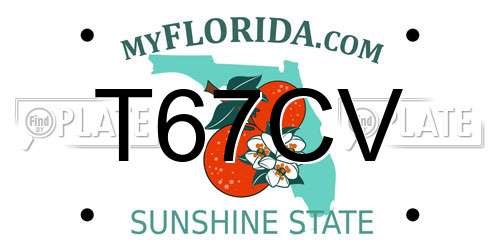 T67CV Florida License Plate