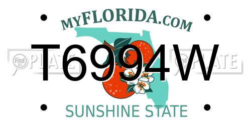 T6994W Florida License Plate