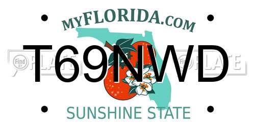 T69NWD Florida License Plate