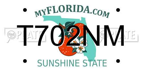 T702NM Florida License Plate
