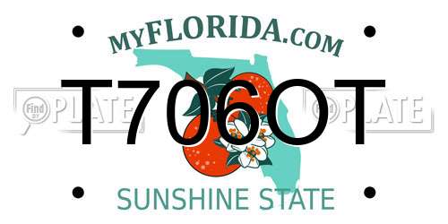 T706OT Florida License Plate