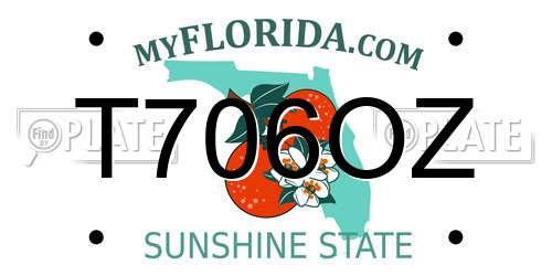 T706OZ Florida License Plate