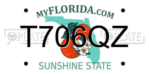 T706QZ Florida License Plate
