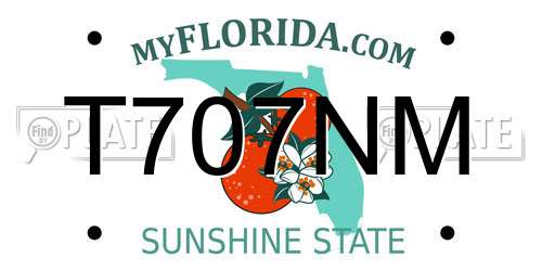 T707NM Florida License Plate
