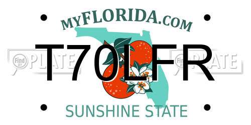 T70LFR Florida License Plate