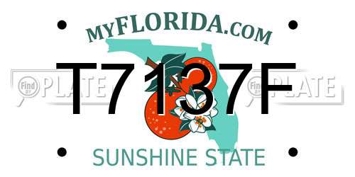 T7137F Florida License Plate