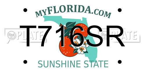 T716SR Florida License Plate