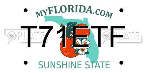 T71ETF Florida License Plate