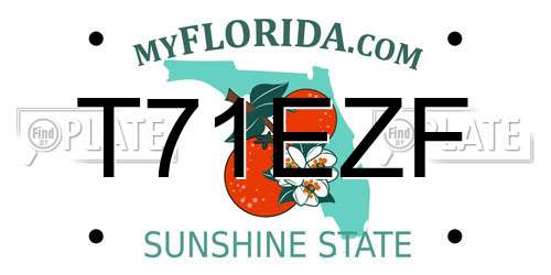 T71EZF Florida License Plate