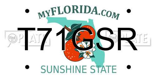 T71GSR Florida License Plate
